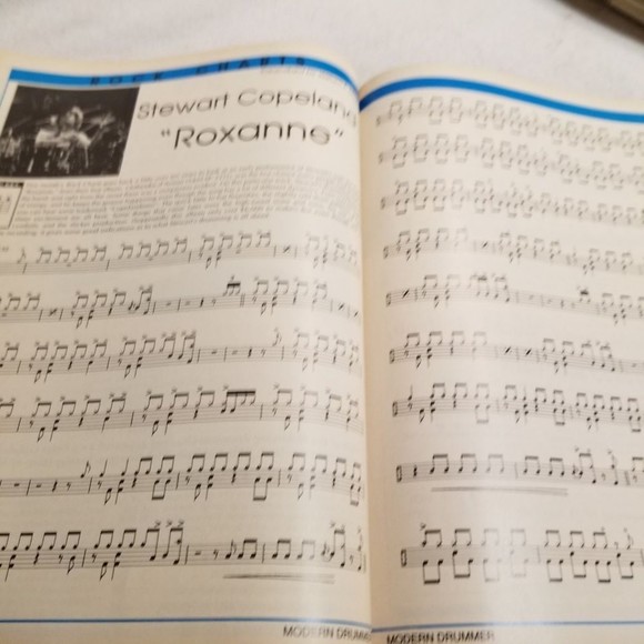 April 1990 Modern Drummer Mag Stewart Copeland Tito Puente,Roxanne music - Picture 7 of 8